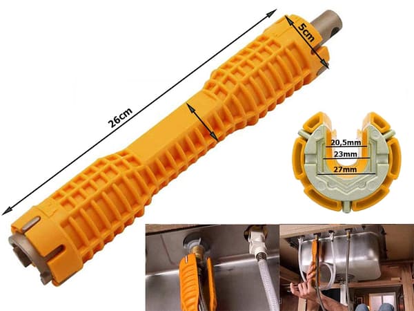 VVS-verktyg - Hylsnyckel för VVS - 20,5 mm / 23 mm / 27 mm