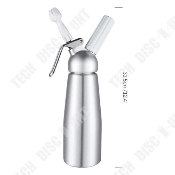 TD® Professional Whipped Cream Whipper 500ml aluminium gräddskummare varm och kall pack 3 pip köksgräddskummare