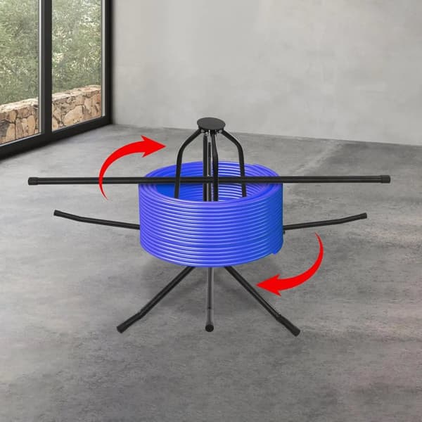 Värmerörsdispenser, Konstruktion i kolstål, Justerbar diameter, 200 kg lastkapacitet,svart