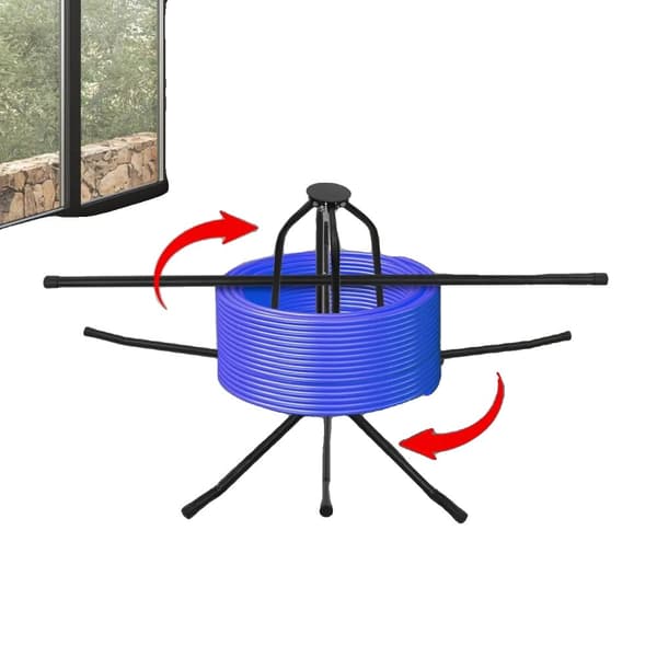 Värmerörsdispenser, Konstruktion i kolstål, Justerbar diameter, 200 kg lastkapacitet,svart