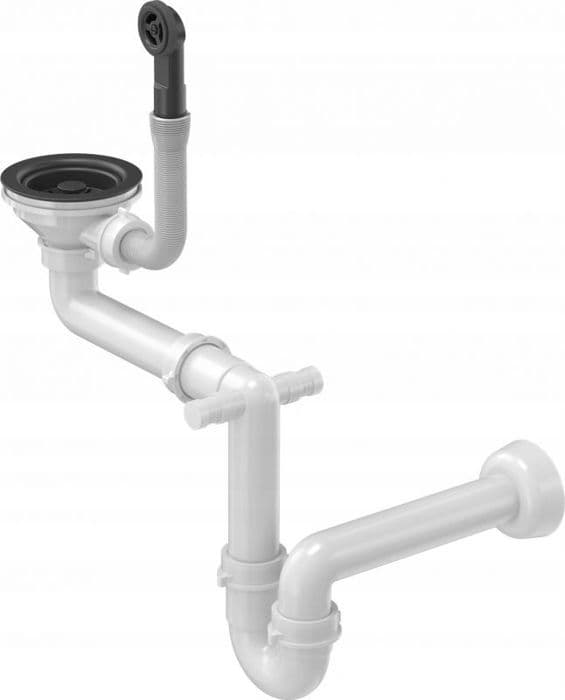 Siphon för diskho - siphon för tvättställ Quadron - QU022 - Siphon Siphon 12PB3-P2A-BLM