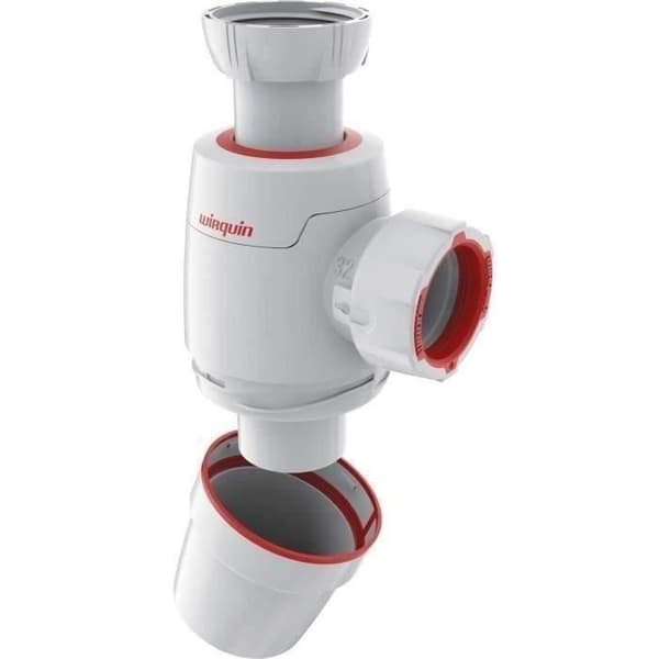WIRQUIN Néo vask sifon Ø32mm - Plast - Dubbel installation - Integrerad anti-vakuum