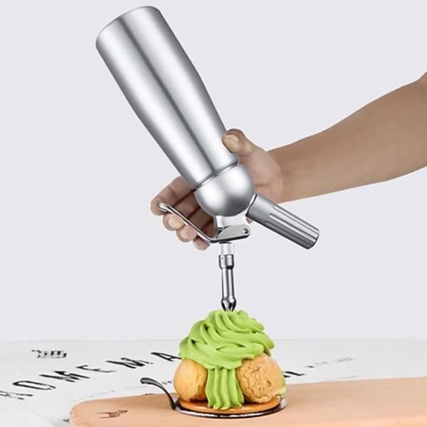 Chantilly Siphon - Professionell - 500ml - Aluminium - Munstycken ingår - Varmt och kallt