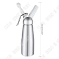 Miniatyrbild 4 av 4: Siphon för professionell Chantilly-grädde i aluminium 500 ml varmt eller kallt, paket med 3 spritstullar, köksrecept för mousse och chantilly.