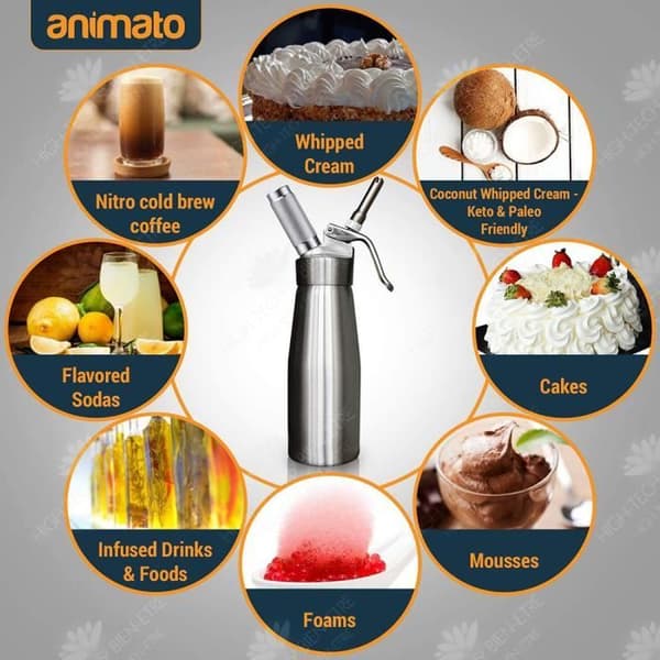 HTBE® 500 ML Silikon Cream Gun Cake Kaffe Glass Dessert Hem Fancy Dekoration Device