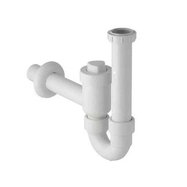 Sifon med ocklusion för tvättställ - GEBERIT - Uniflex - Stängbar - Vit - Ø 40 mm