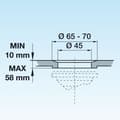Miniatyrbild 3 av 4: Sifon - LIRA - A.8274 - Utrymmesbesparande - Öppning för inspektion - Vit PVC