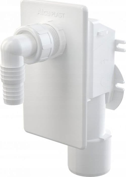 Avloppssyphon - Alcadrain handfatssyphon APS4 - Inbyggd tvättmaskinssyphon, vit DN40 och DN50