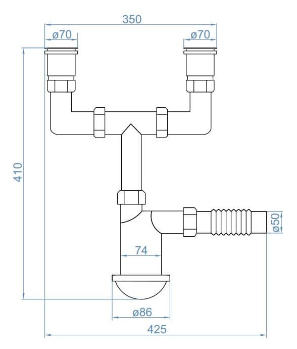Lavuaarin sifoni SYF033