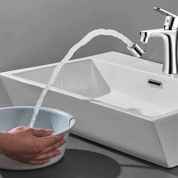 Universal stänkfilterkran, sprutmunstycke vattenutlopp 720° rotation, köksbubbelhuvud med 4 lager nät