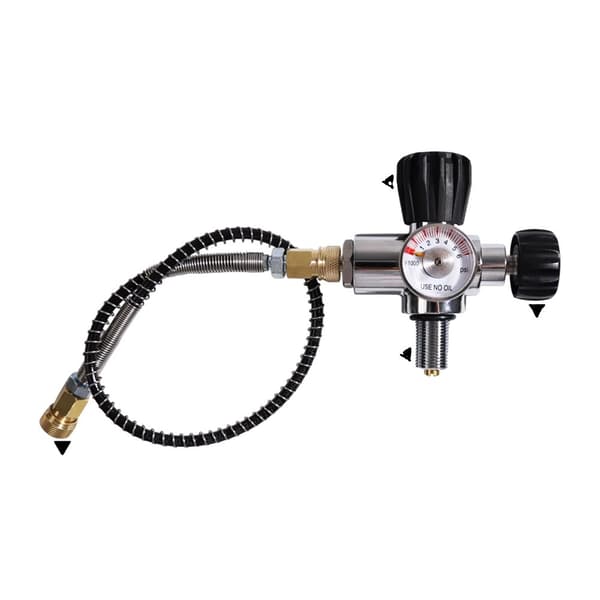 Högtrycksladdningsventil, 6000 PSI maximalt tryck, fluorescerande tryckmätare,M18x1,5
