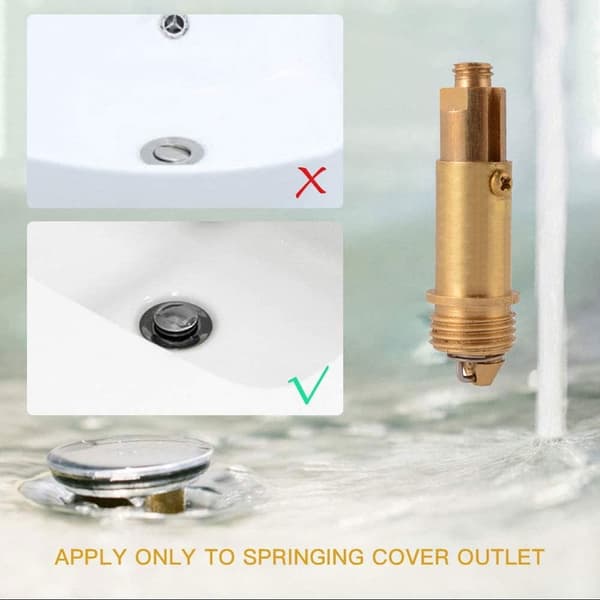 Kopparfat Pop Up Click Clack Plugg för Handfat och Badkar 28mm Guld