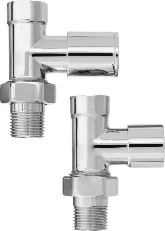 Suorat patteriventtiilit 1/2" kromi