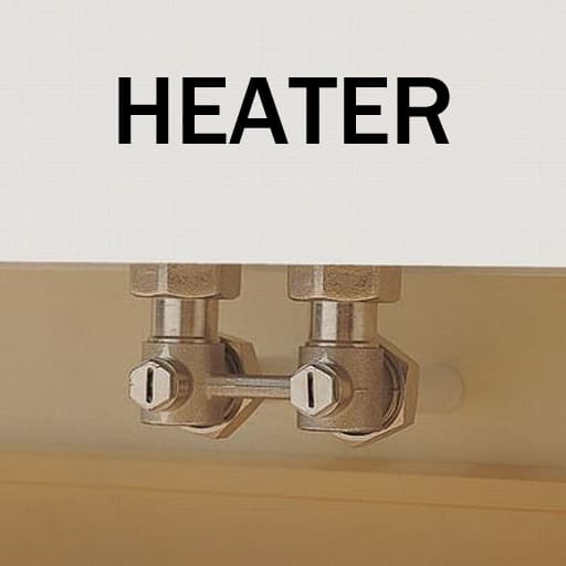 Ventilblok til tilslutning af den nederste fremløbsradiator, lige
