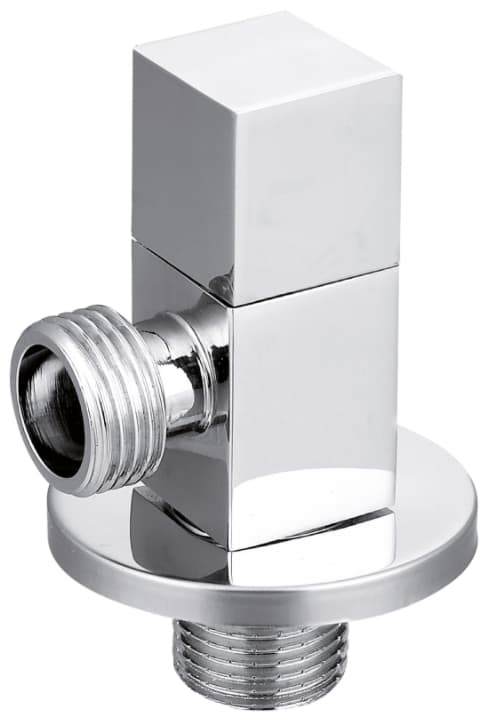 Firkantet vinkelventil 1/2""x 3/8"", keramisk hoved