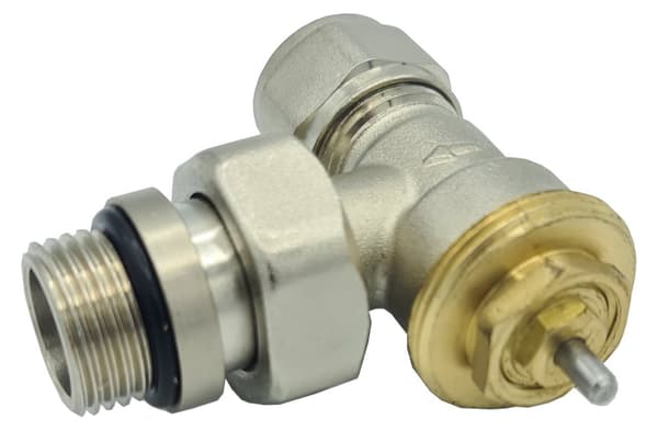 Termostatisk vinkelventil 1/2" til PEX-rør