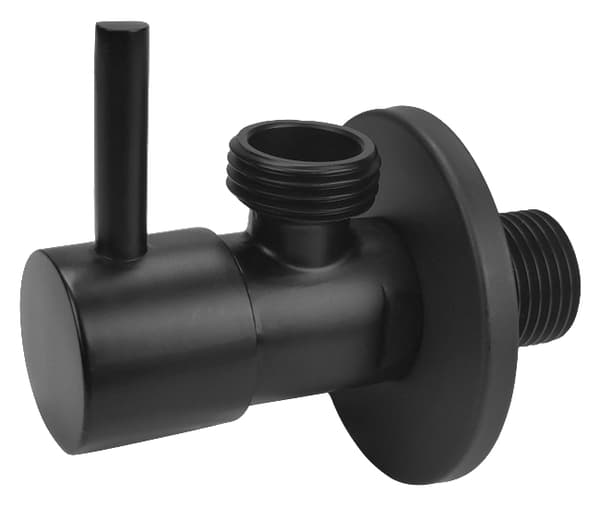 Musta kulmasulkuventtiili 1/2"x1/2", keraamiset päät