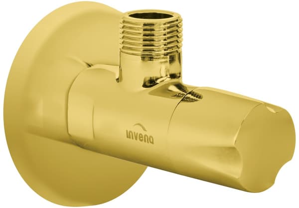 Guld vinkelafspærringsventil 1/2"x1/2"", keramiske hoveder