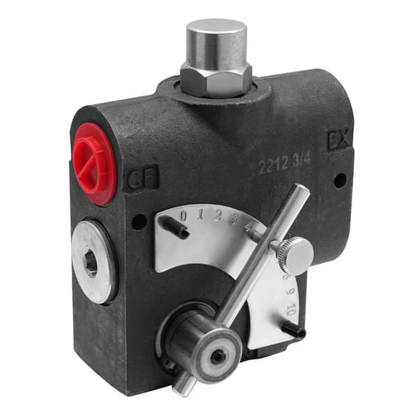Hydraulisk Flow Kontrolventil, Justerbar Variabel Flowhastighed, Holdbar Støbejernskonstruktion, Maksimal Flowhastighed 30 GPM