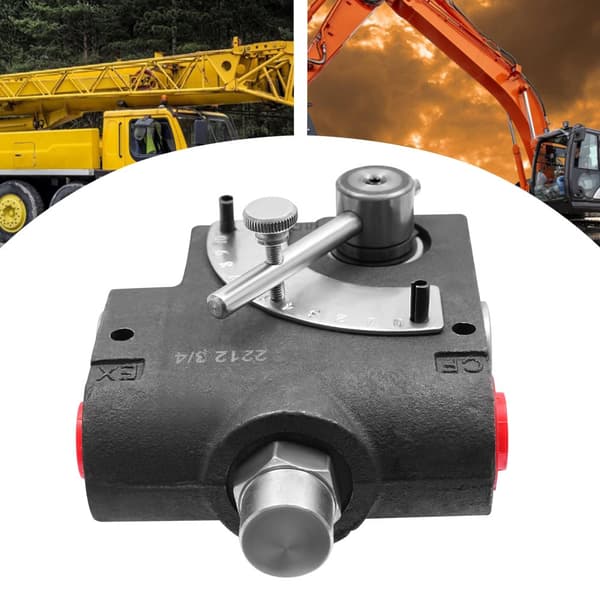 Hydraulisk Flow Kontrolventil, Justerbar Variabel Flowhastighed, Holdbar Støbejernskonstruktion, Maksimal Flowhastighed 30 GPM