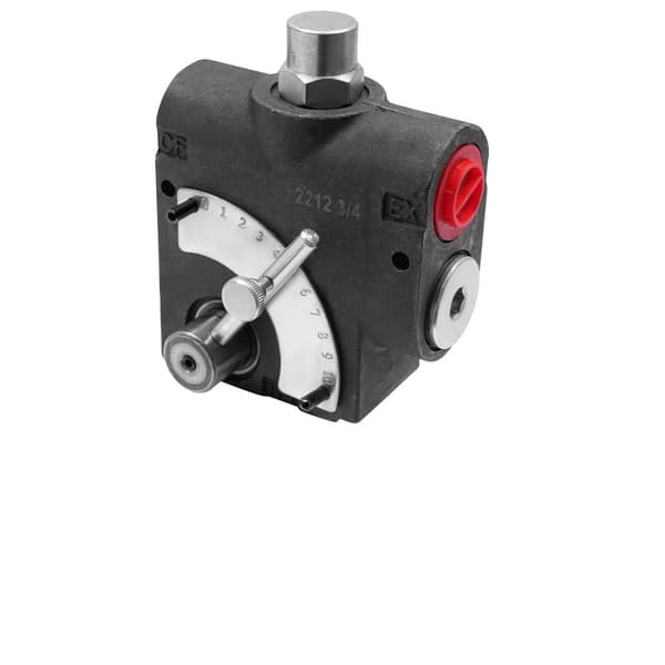 Hydraulisk Flow Kontrolventil, Justerbar Variabel Flowhastighed, Holdbar Støbejernskonstruktion, Maksimal Flowhastighed 30 GPM