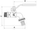 Pikkukuva 2 / 3: Calido-palloventtiili 1" x 5/4" x PN30