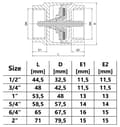 Miniatyrbillede 3 af 3: 3/4” messing kontraventil