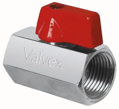 Forkromet MINI kugleventil (NN-version) 1/2 tomme