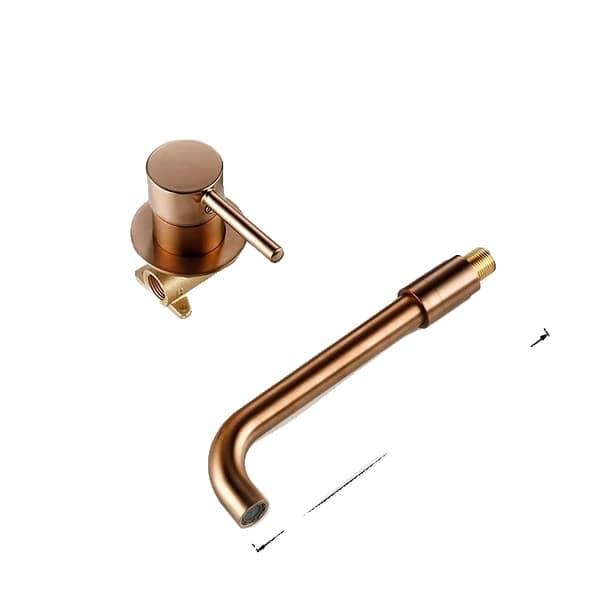 Väggmonterad Tvättställskran, Mattsvart, Enkel Handtag, RG-210mm