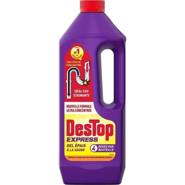 Gel Express Unblocker - DESTOP - 950ml flaska - Verkar snabbt på djupa blockeringar