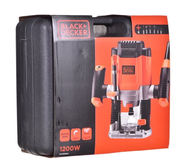 Sort & Decker KW1200EKA-QS flisefræser 1200 W