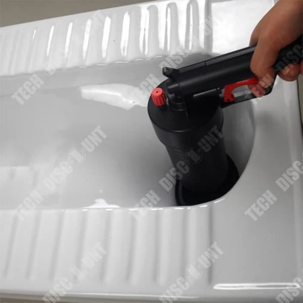 Avloppsrensare WC tryckluftspump för köksdiskho med 4 olika sugproppar
