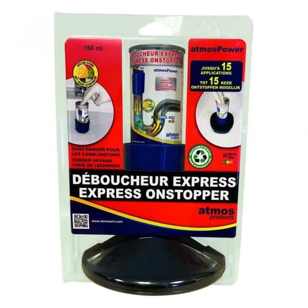 Avloppsrensare - ATMOS - Express - Eliminerar upp till 20 meter - Citrondoft - Aerosol