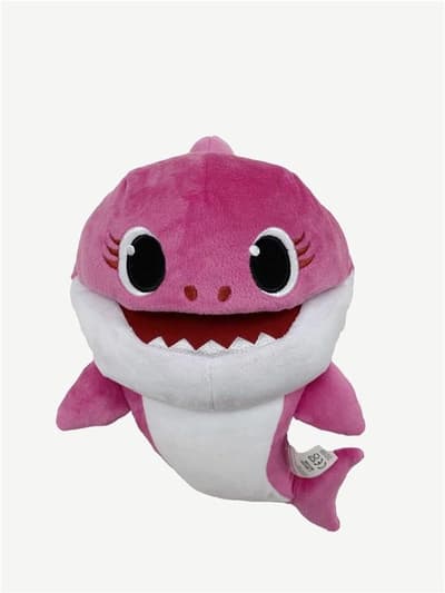 Baby Shark Hand Puppet with Sound Mommy Shark Pink