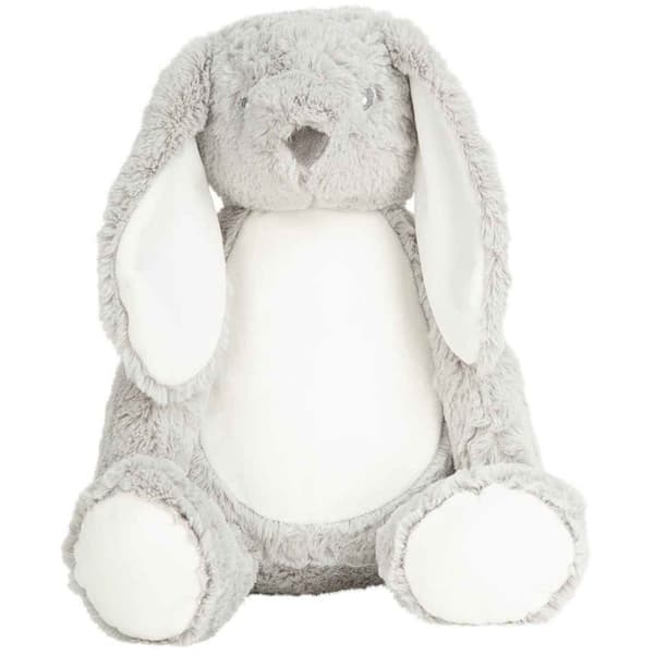 Mumbles Zippie Bunny Plush Toy Grey One Size
