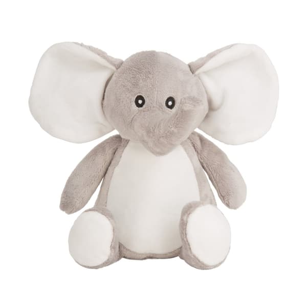 Mumbles Childrens/Kids Printme Mini Elephant Plush Toy Grey M