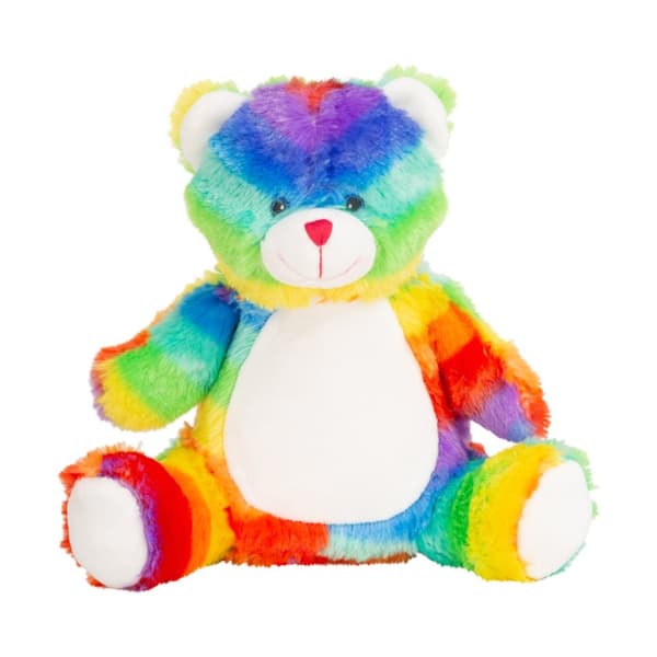 Mumbles Childrens/Kids Printme Mini Bear Plush Toy Rainbow M