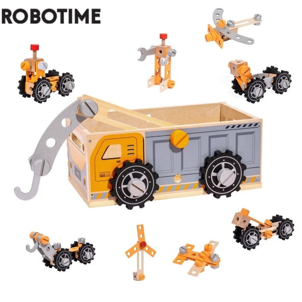 Robotime Lekverktyg Trä Barnleksak Arbetsbänk Låtsaslek Byggverktygssats Verktygslåda Leksaksverktygslåda