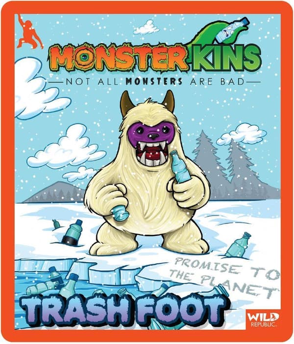 Wild Republic Ecokins Monster Kins Trash Foot