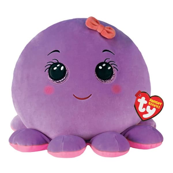 TY Squishy Beanies Octavia Lilla blæksprutte 35cm
