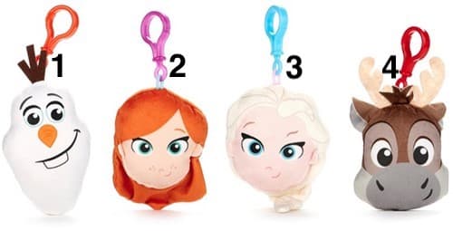 Disney Frost Frozen Bag Clips Väskclips Nyckelring HEAD Plush 10cm Välj