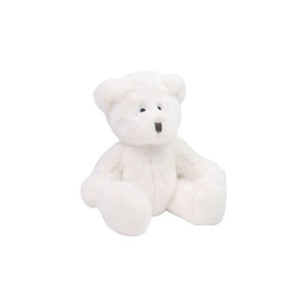 Fleece tæppe & blødt legetøj Hvid bamse