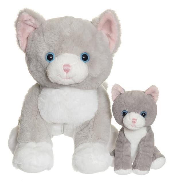 Teddykompaniet Katten Tuva med unge Mjukdjur