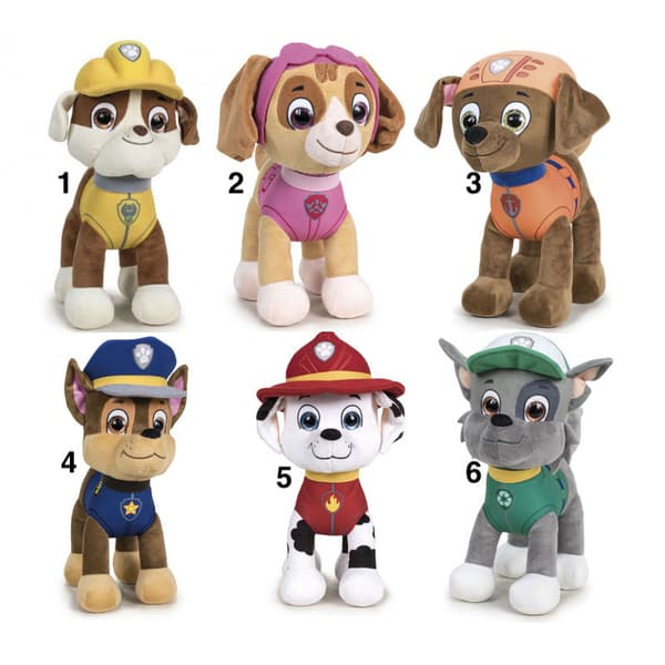 Dinotoys Paw Patrol CLASSIC S1 Plysch Gosedjur mjukisdjur Plush 19cm  Välj 1.Gul Rubble