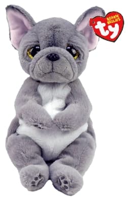 TY Beanie Bellies Wilfred Grå Hund Medium
