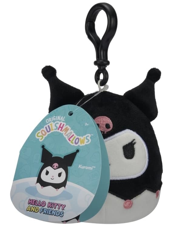 Squishmallows 9cm Clip on Hello Kitty and Friends Kuromi