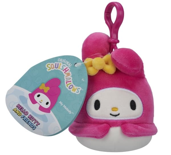 Squishmallows 9cm Clip on Hello Kitty and Friends My Melody