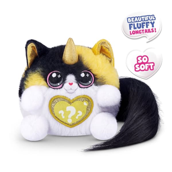 Rainbocorn Kittycorn Surprise Rare Fluffy Tail Svart Svans