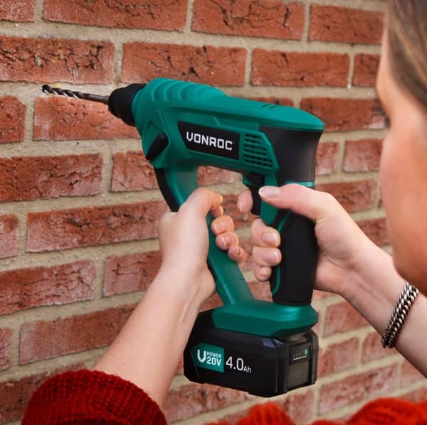 VONROC Borehammer 20V - Pneumatisk - 1.3 Joule | Solo | Ekskl. akku og oplader