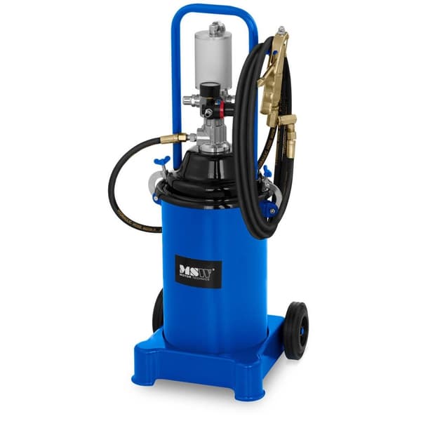 MSW Tryckluftsdriven fettpump - 12 liter - mobil - 300-400 bar